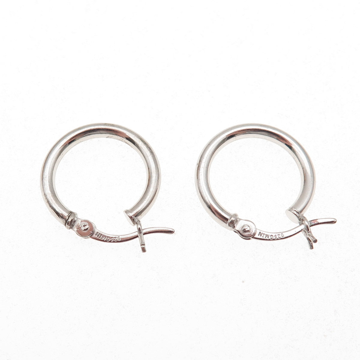 925 Sterling Silver Tube Hoop Earrings