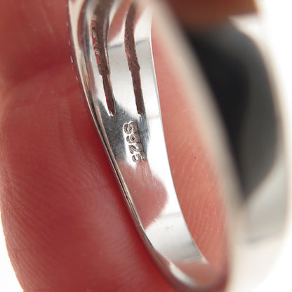 925 Sterling Silver Round-Cut C Z 3-Row Wavy Ring Size 6.5