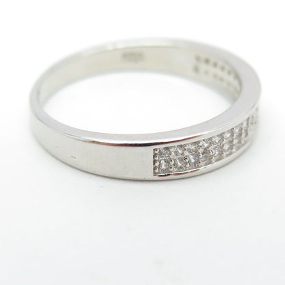 925 Sterling Silver Pave C Z Ring Size 8.75