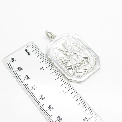 925 Sterling Silver Vintage Chinese Character Storyteller Pendant