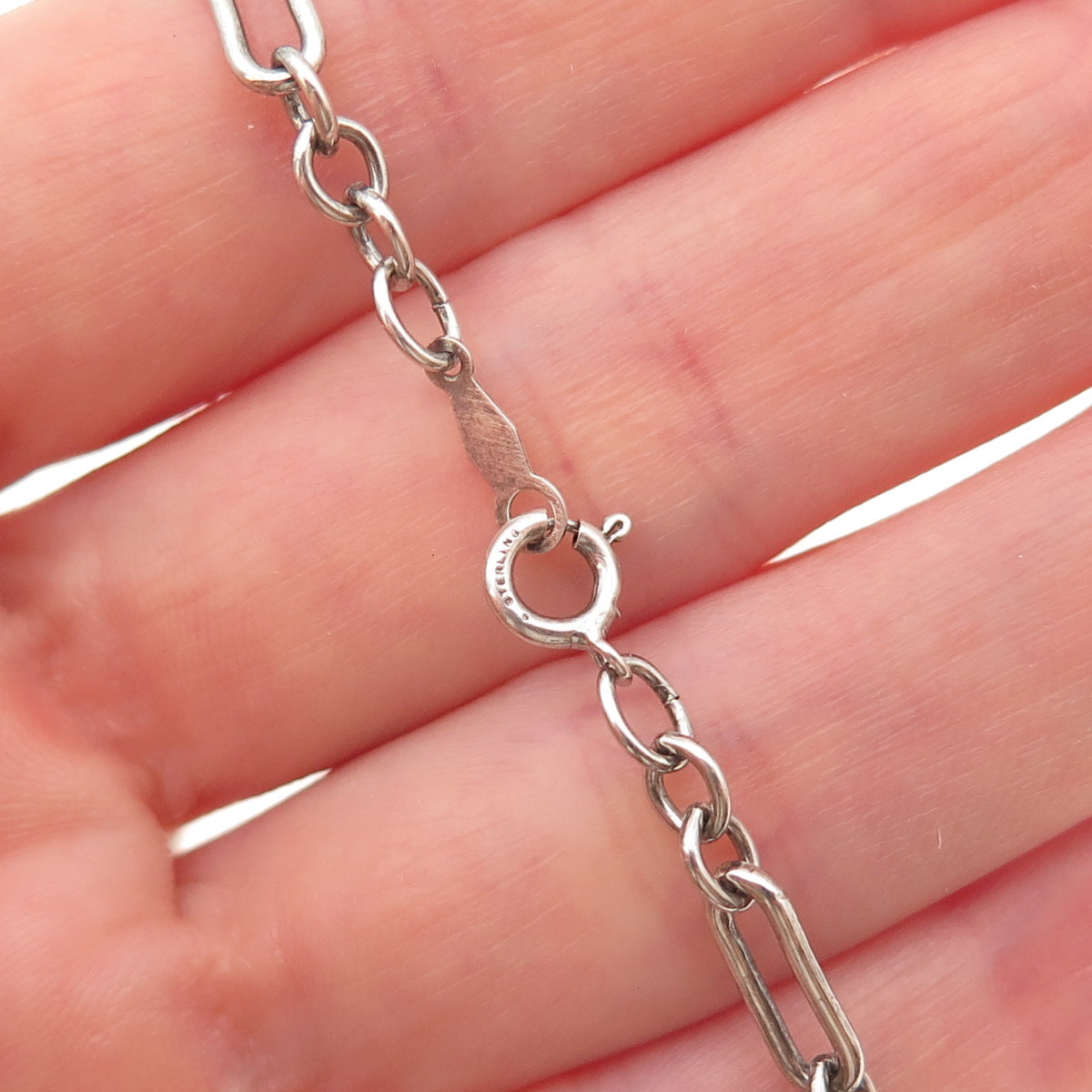925 Sterling Silver 2-Tone Vintage Medusa Greek Coin Chain Necklace 16"