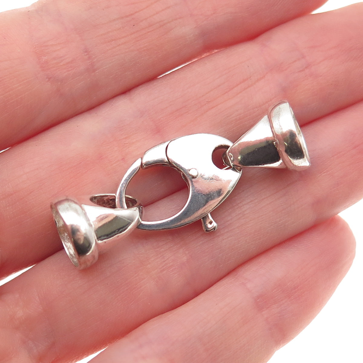 925 Sterling Silver Italy Bracelet / Necklace Lobster Lock Clasp Necklace Ends