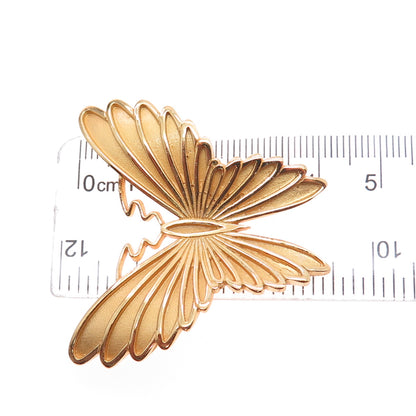 925 Sterling Silver Gold Plated Vintage Butterfly Pin Brooch