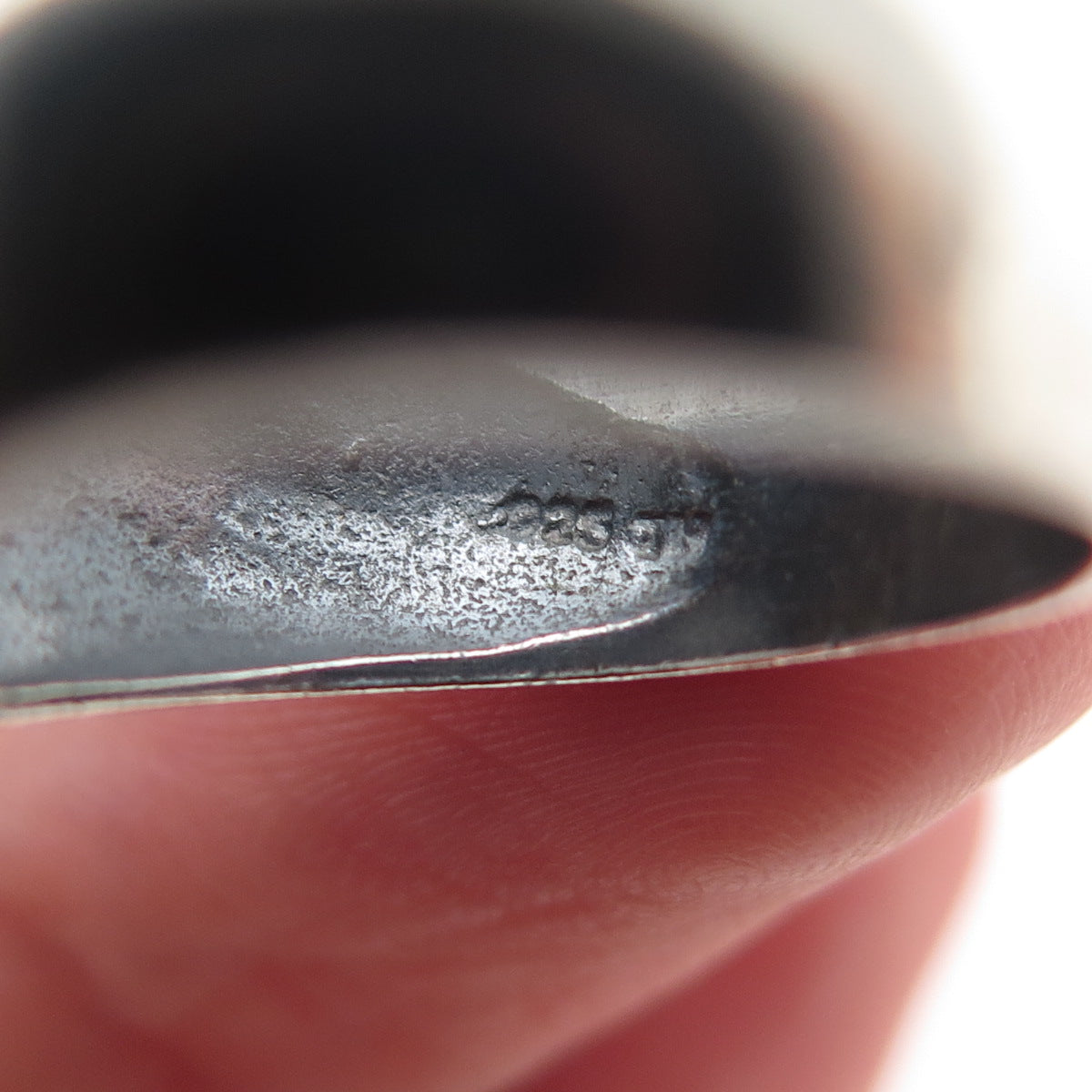 925 Sterling Silver Vintage Modernist Wavy Oxidized Ring Size 7