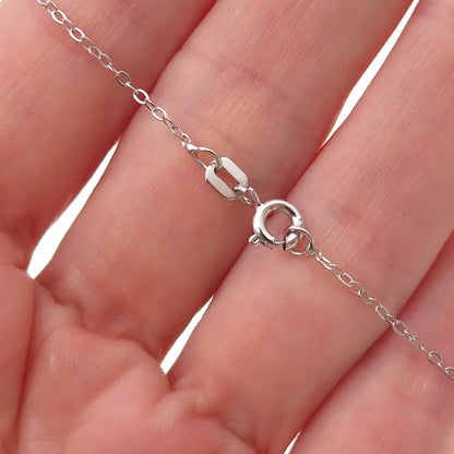 Chuck Clemency 925 Sterling Silver Real Tanzanite Large Cross Chain Necklace 18"