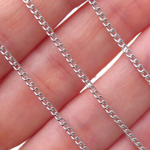 Caco 925 Sterling Silver Vintage Curb Chain Necklace 24"