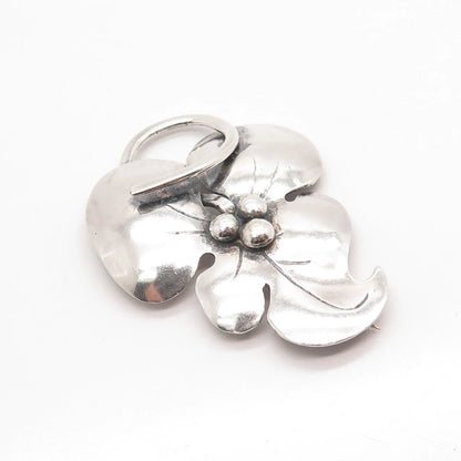 925 Sterling Silver Vintage Grape Leaf Pin Brooch