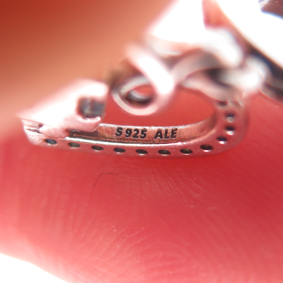 PANDORA 925 Sterling Silver C Z My Missing Piece Puzzle Heart Dangle Charm