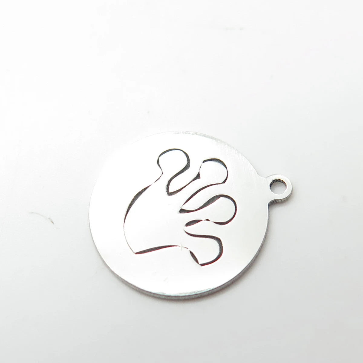 925 Sterling Silver USA Two In Town Paw Charm Pendant