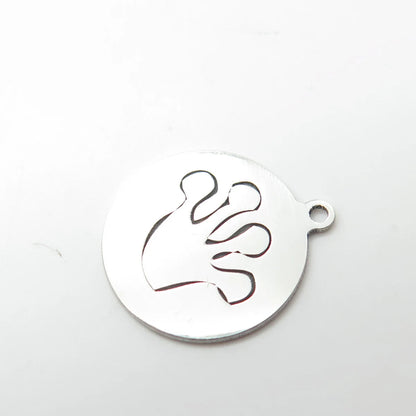 925 Sterling Silver USA Two In Town Paw Charm Pendant