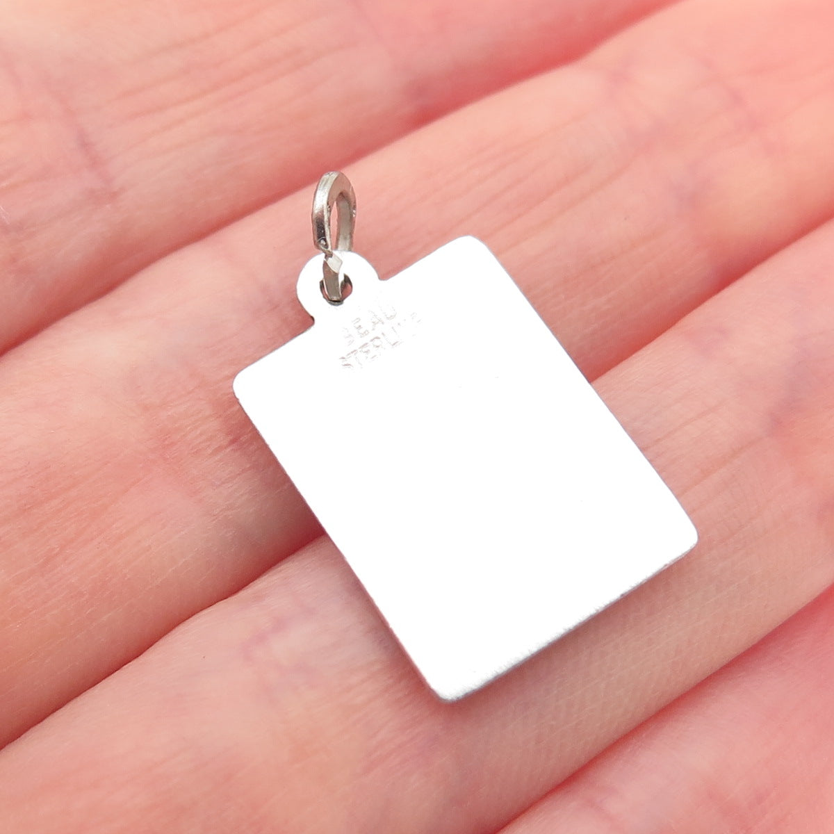 BEAU 925 Sterling Silver Vintage Enamel Happy Birthday Rose Mini Charm Pendant