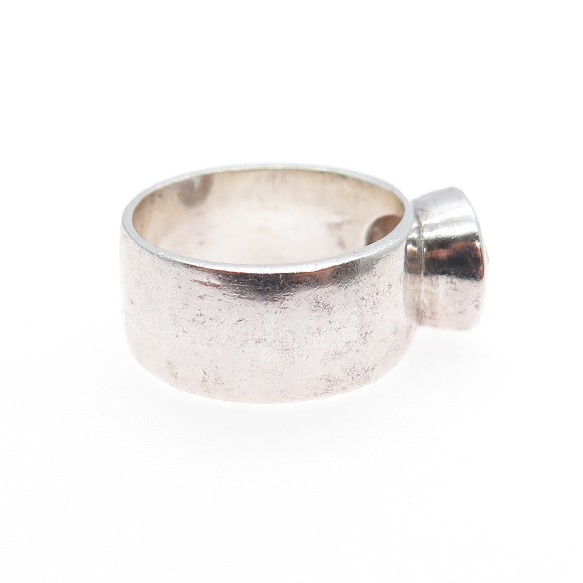 925 Sterling Silver Vintage Oval-Cut C Z Modernist Ring Size 8.25