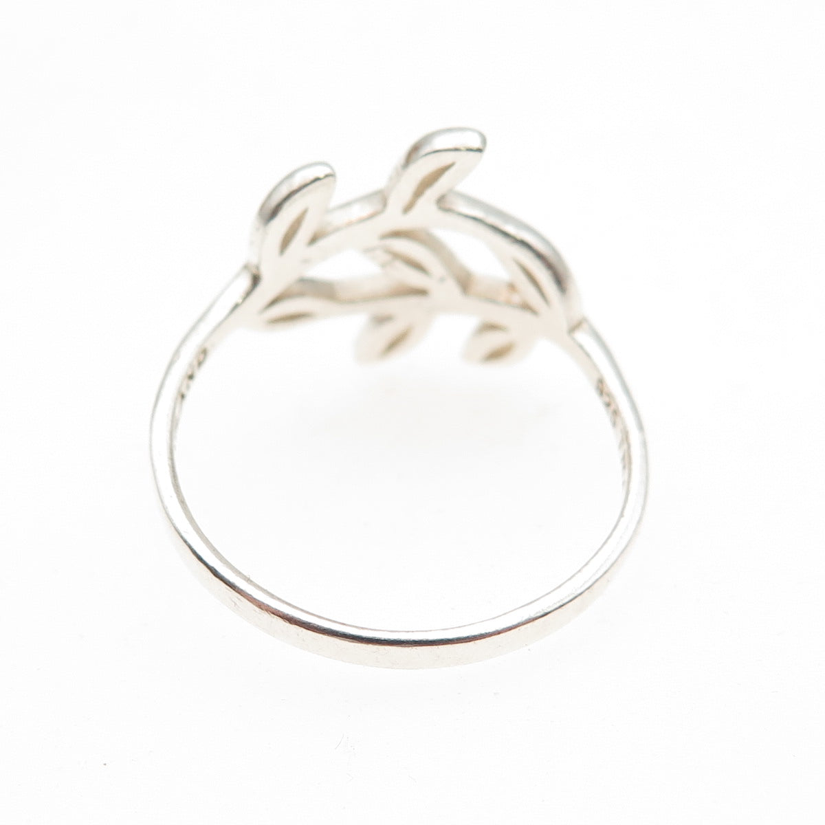 The Morning After 925 Sterling Silver Laurel Leaf Bypass Ring Size 8.25