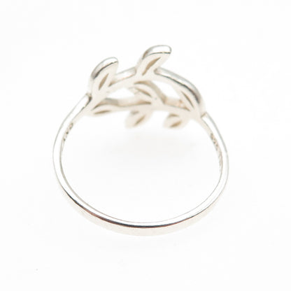 The Morning After 925 Sterling Silver Laurel Leaf Bypass Ring Size 8.25