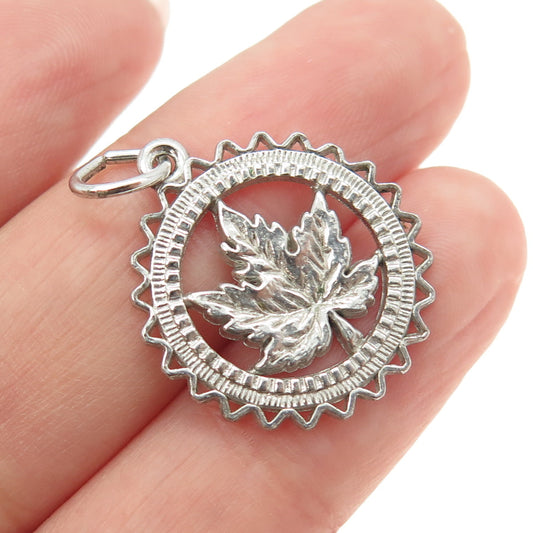 REMBRANDT RJL 925 Sterling Silver Vintage Maple Leaf Pendant