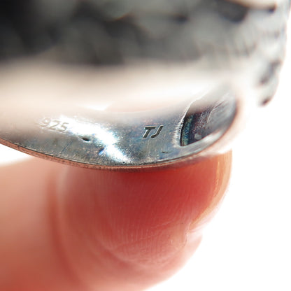 925 Sterling Silver Vintage TJC Bird of Paradise Oxidized Ring Size 9.5