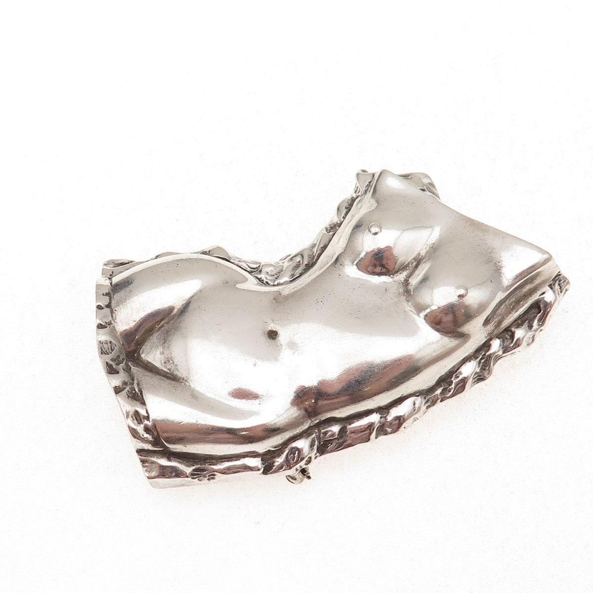 Anita Doodstein 925 Sterling Silver Vintage Female Bust Brooch (missing pin)