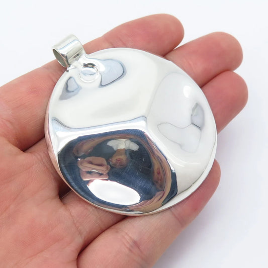 925 Sterling Silver Vintage Modernist Slide Pendant