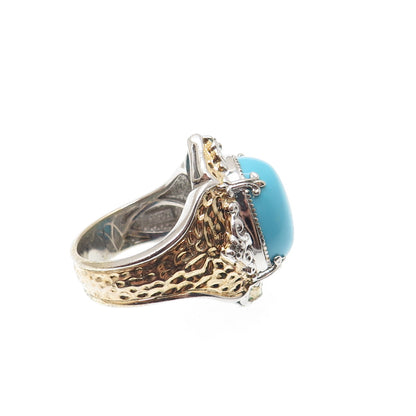 MICHAEL VALITUTTI Gems En Vogue Sterling Sleeping Beauty Turquoise Ring Size 7