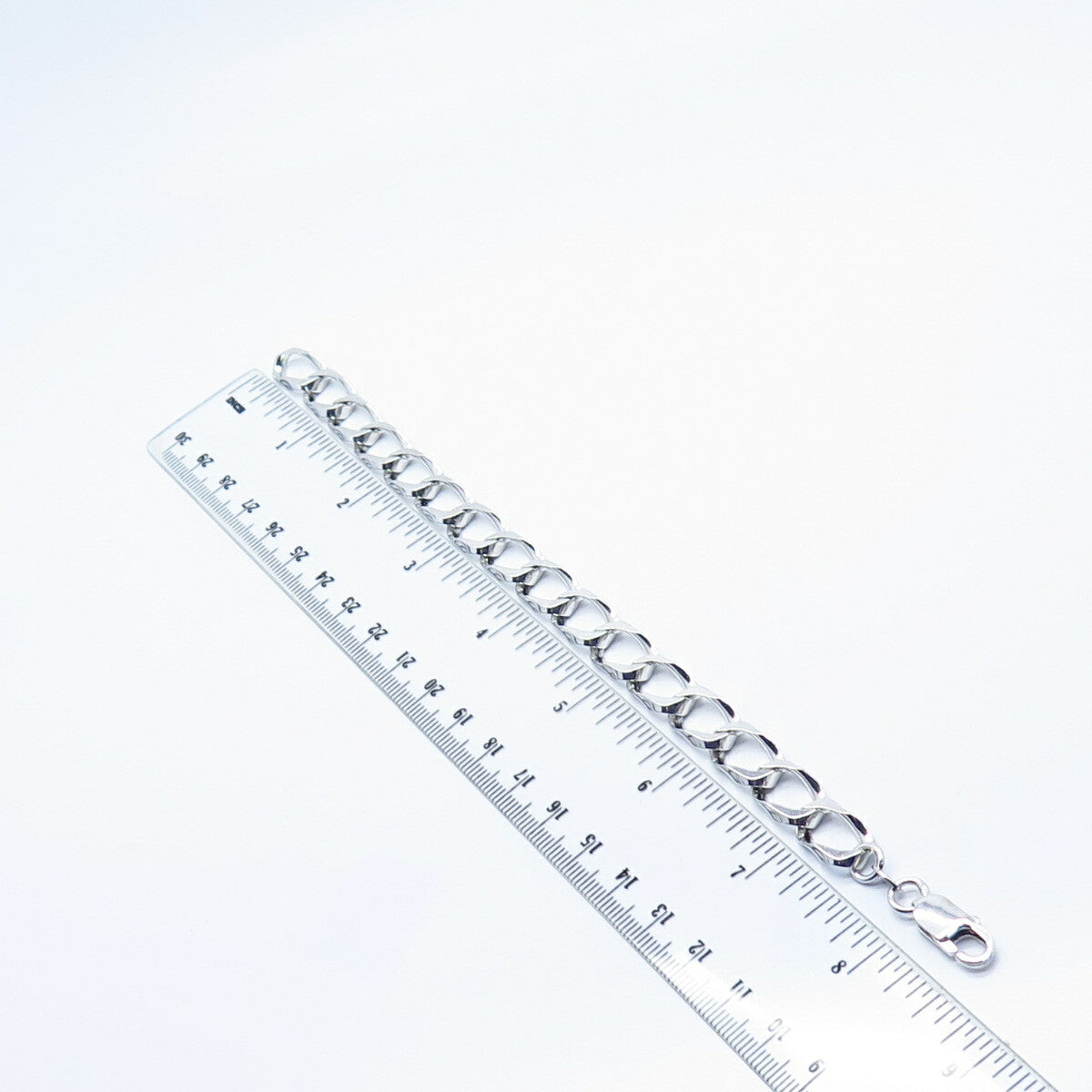 925 Sterling Silver Cable Link Bracelet 8"
