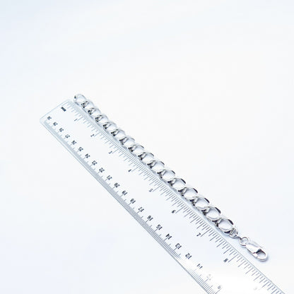925 Sterling Silver Cable Link Bracelet 8"