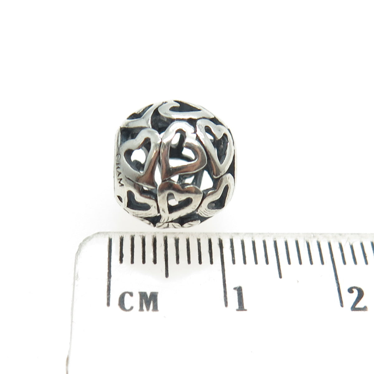 CHAMILIA 925 Sterling Silver Open Hearts Bead Charm