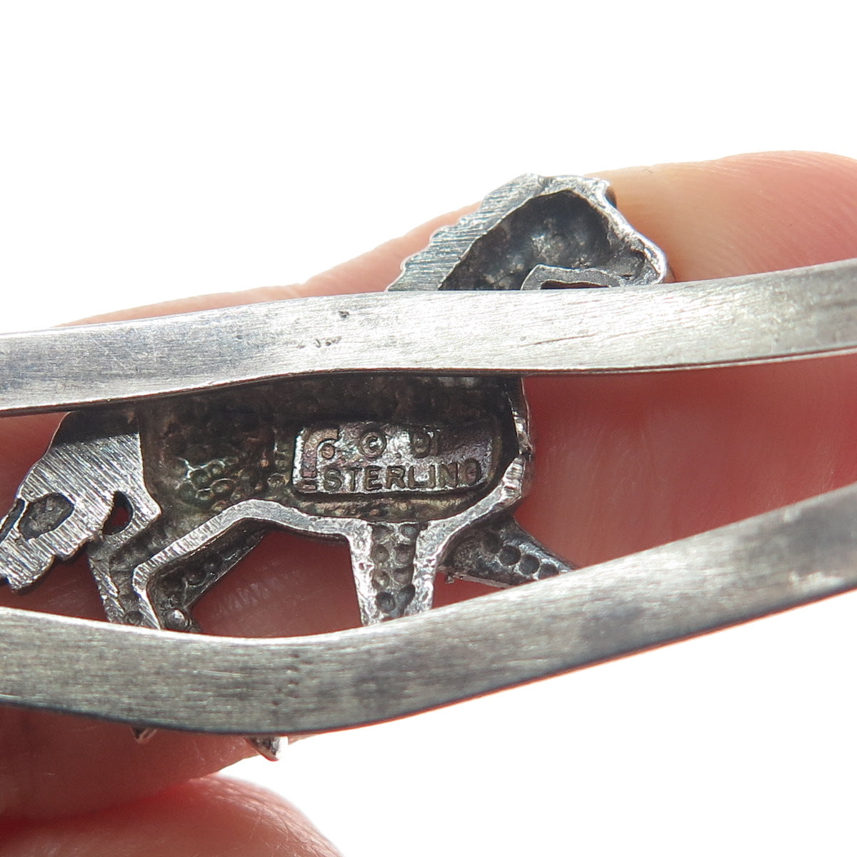 CAROL FELLEY Sterling Silver Vintage 1991 Wild Horse Adjustable Bracelet 6.5"