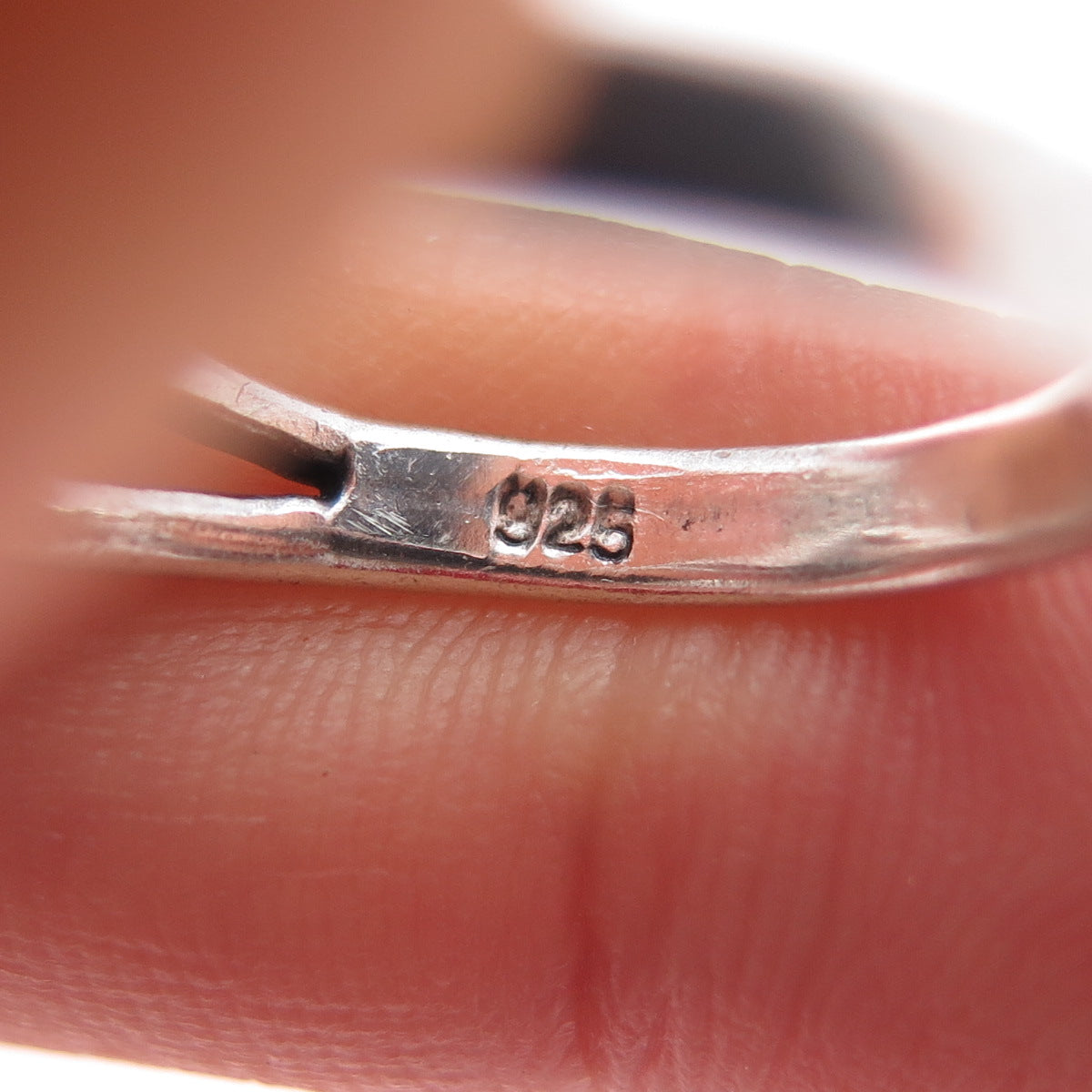 925 Sterling Silver Vintage Real Sleeping Beauty Turquoise Ring Size 7.5