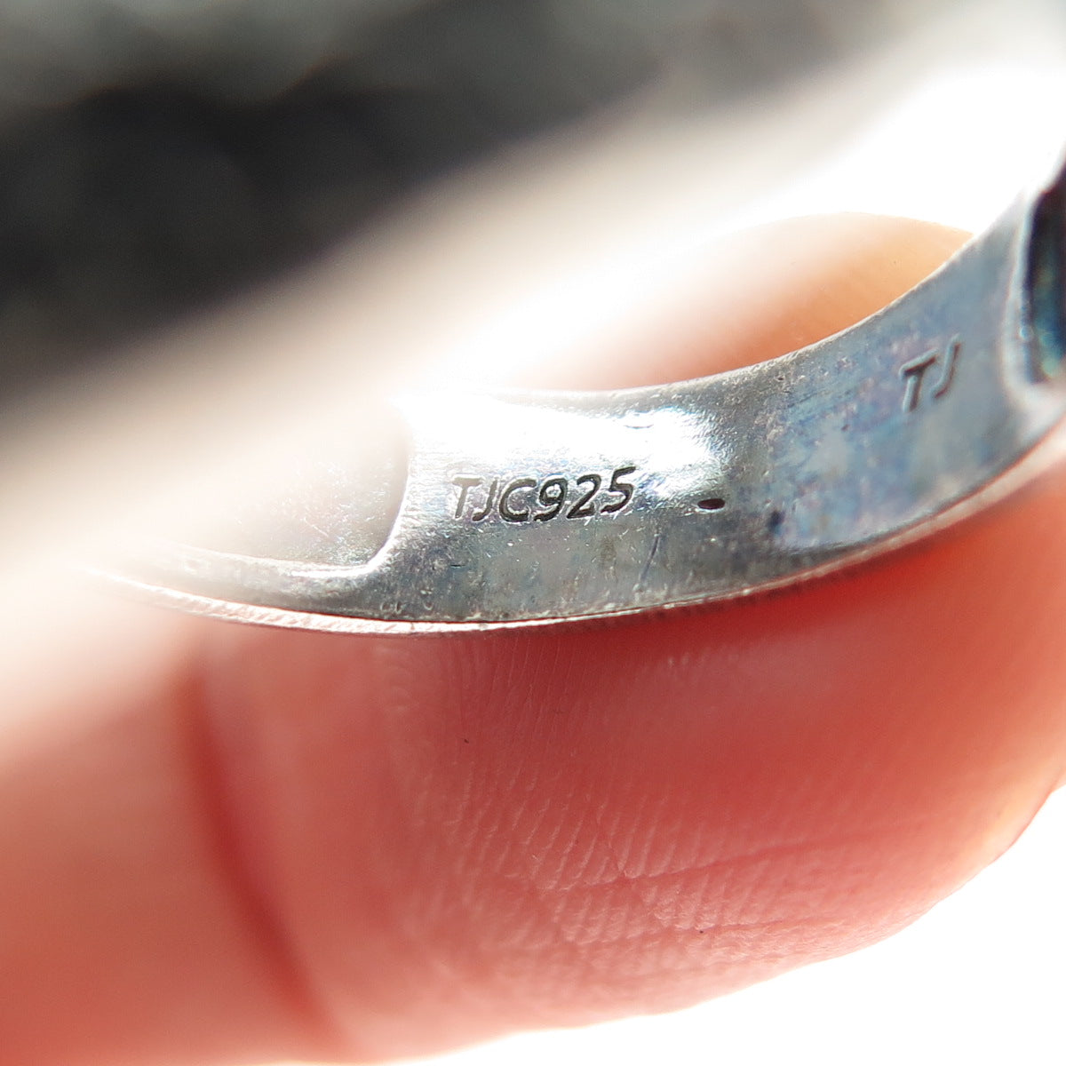 925 Sterling Silver Vintage TJC Bird of Paradise Oxidized Ring Size 9.5