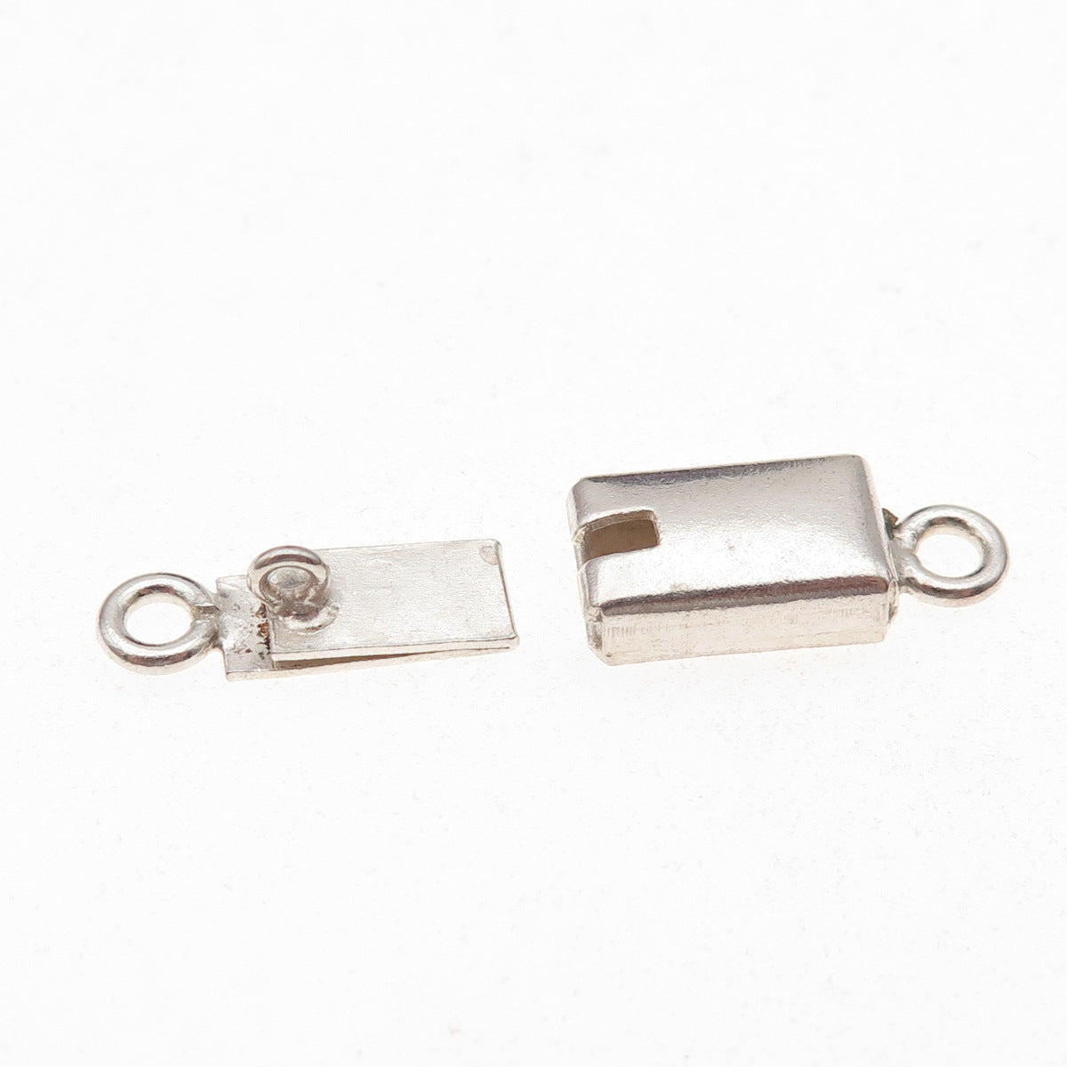 925 Sterling Silver Vintage Mexico Bracelet / Necklace Box Lock Clasp