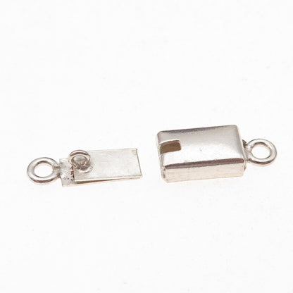 925 Sterling Silver Vintage Mexico Bracelet / Necklace Box Lock Clasp
