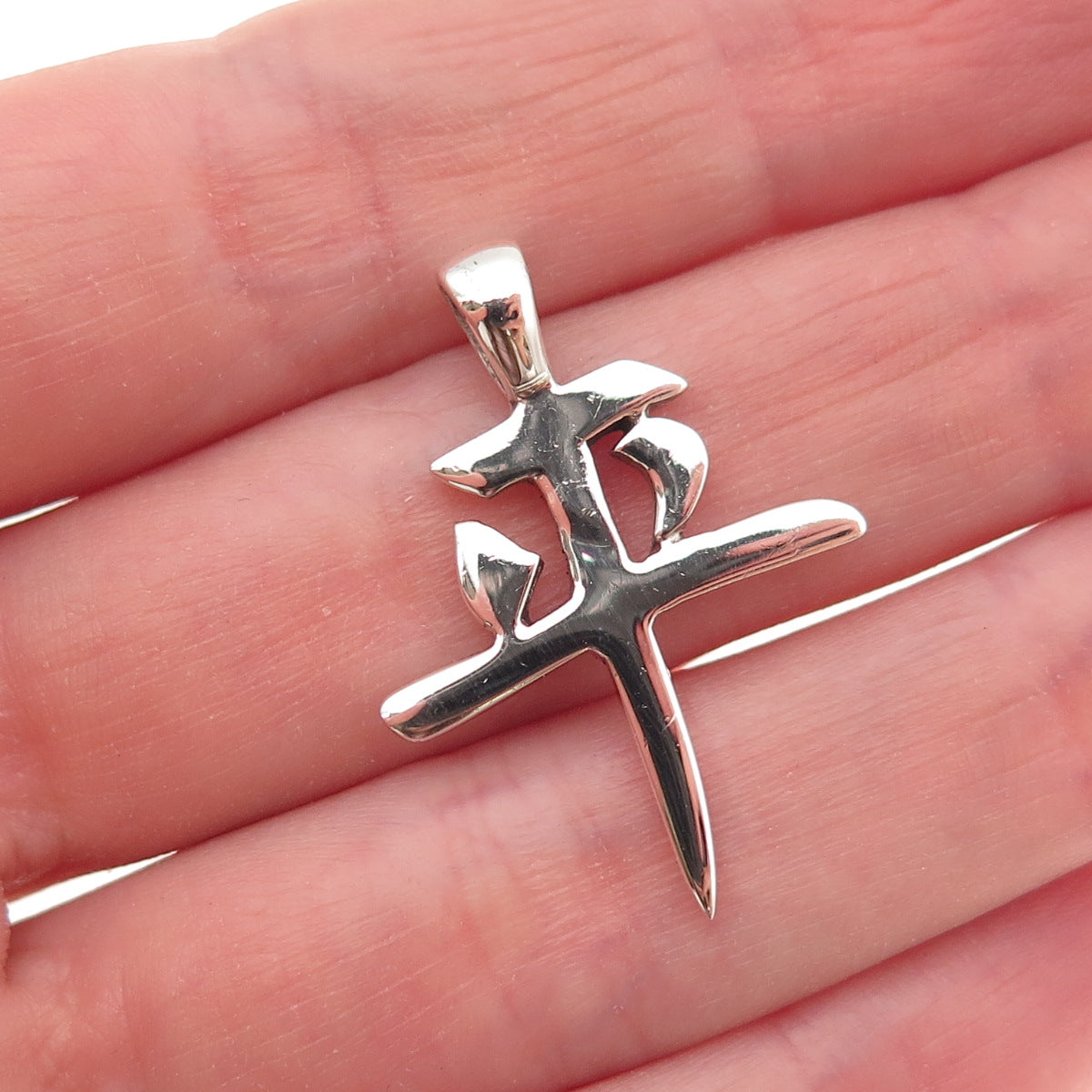 925 Sterling Silver Vintage Chinese Zodiac Ox Symbol Charm Pendant