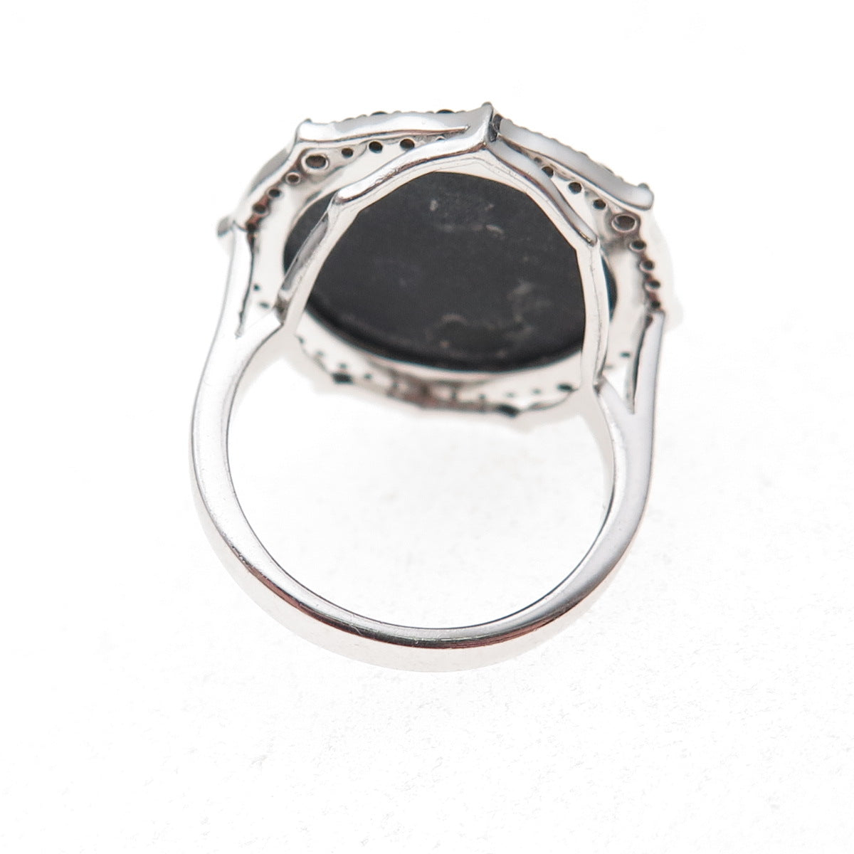 925 Sterling Silver Real Labradorite & Smoky Quartz Ring Size 6
