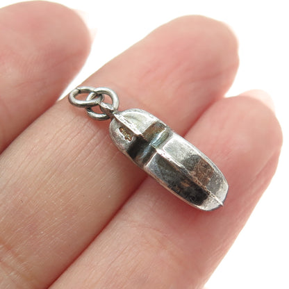 835 Silver Vintage Netherlands Dutch Clog Shoe 3D Charm Pendant