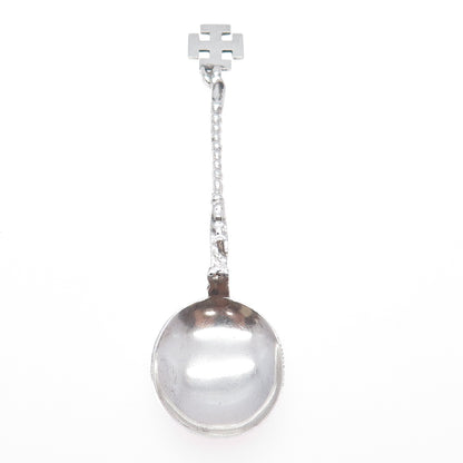 Stokes & Ireland Ltd Sterling Silver Antique 1897 Chester Cross Dessert Spoon