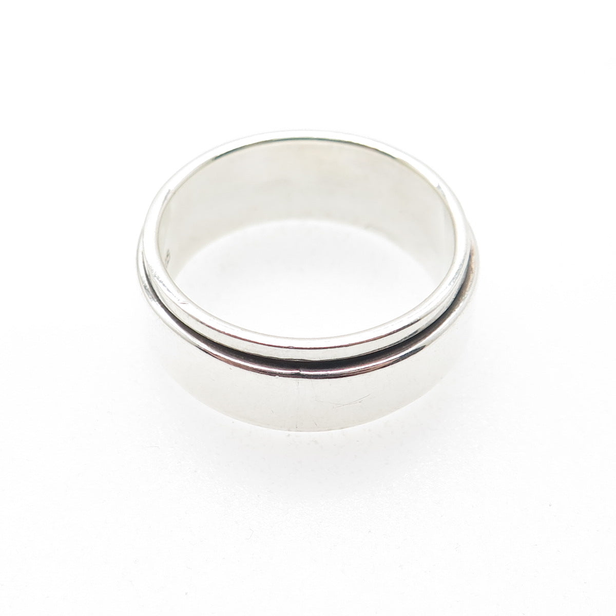925 Sterling Silver Vintage Rotating Band Ring Size 9.75