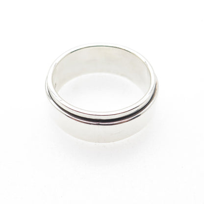 925 Sterling Silver Vintage Rotating Band Ring Size 9.75