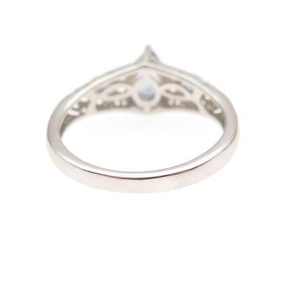 Chuck Clemency Sterling Silver Real Pear & Marquise-Cut Tanzanite Ring Size 8.25