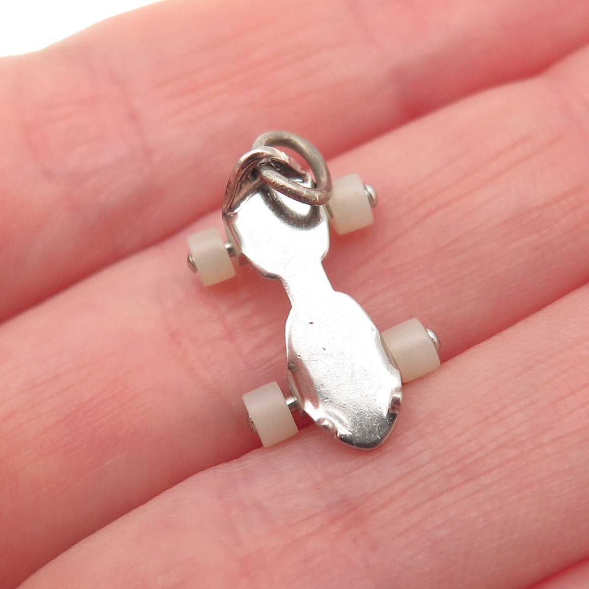 BEAU 925 Sterling Antique Art Deco Roller Skater Movable 3D Mini Charm Pendant
