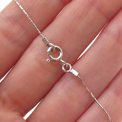 925 Sterling Silver Vintage Real Opal Modernist Floral Chain Necklace 18"