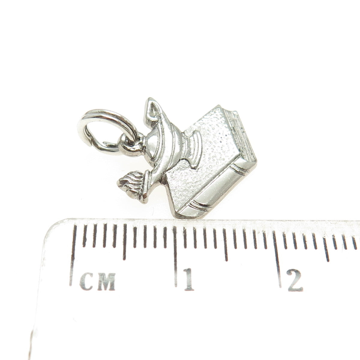 925 Sterling Silver Antique Art Deco Aladdin Lamp Charm Pendant