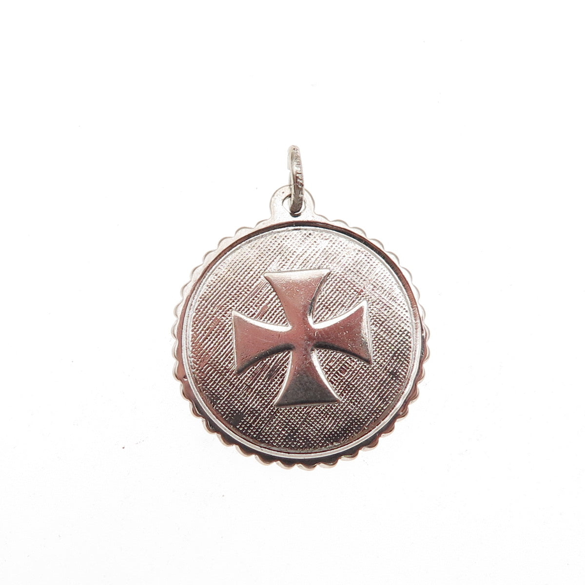 Elco 925 Sterling Silver Vintage Maltese Cross Charm Pendant