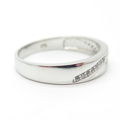 925 Sterling Silver Pave C Z Ring Size 11.25