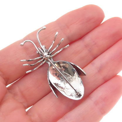 Edison Largo Navajo Old Pawn 925 Sterling Silver Vintage Amethyst Bee Pin Brooch