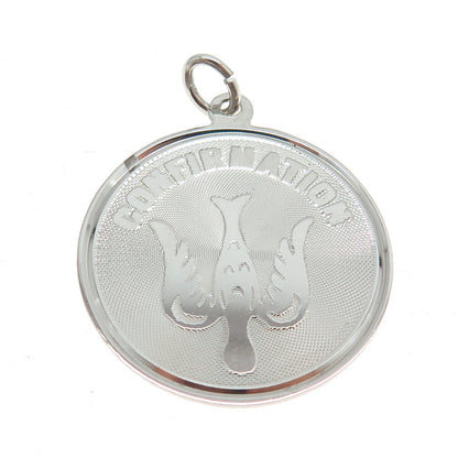 925 Sterling Silver Vintage "Confirmation" Holy Ghost Religious Pendant
