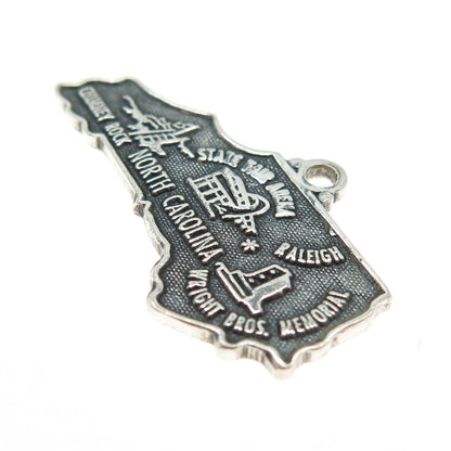 MAISELS INDIAN TRADING 925 Sterling Silver Vintage North Carolina Charm Pendant