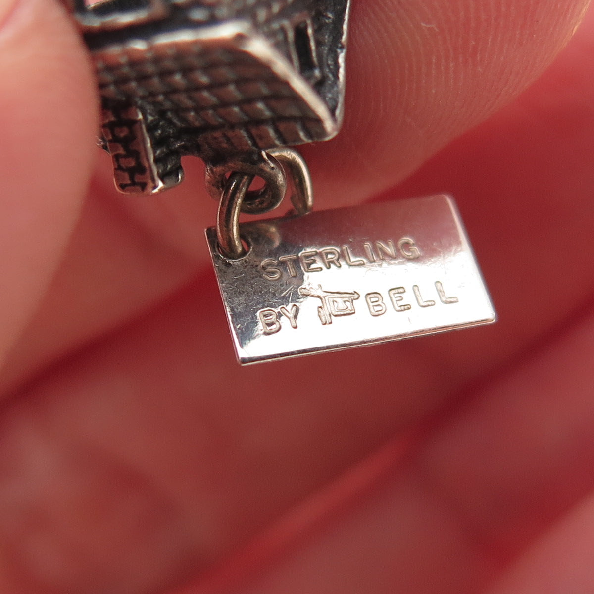 Bell Trading Post 925 Sterling Silver Vintage Cottage Texas 3D Charm Pendant