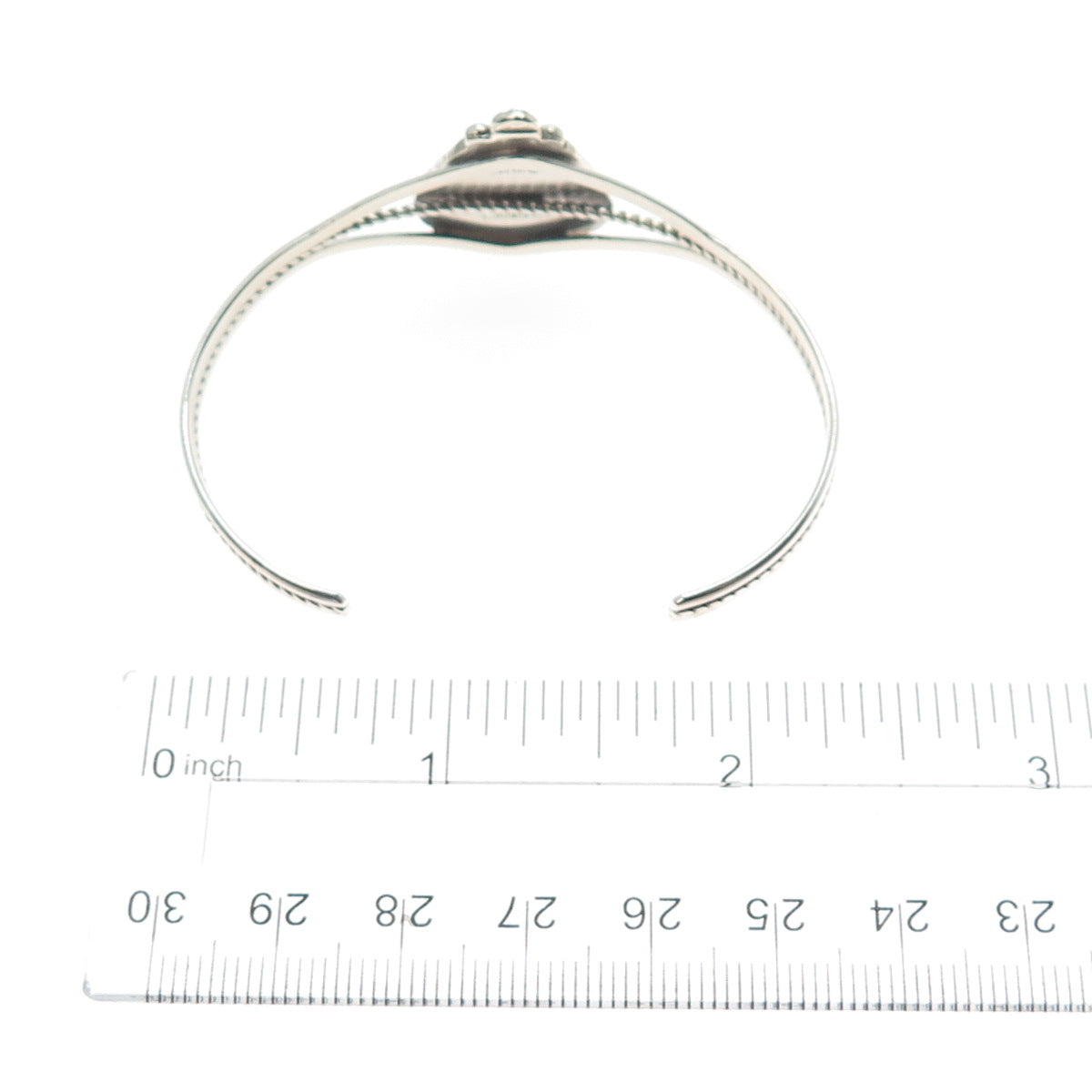 L. HILDRETH Old Pawn 925 Sterling Silver Vintage Amethyst Adjustable Bracelet 6"