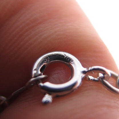 ELKA 925 Sterling Silver Vintage Singapore Chain Necklace 15"