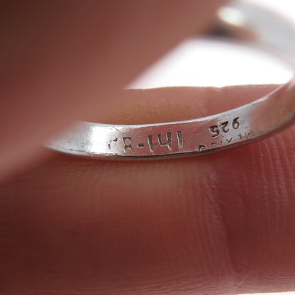 925 Sterling Silver Vintage Mexico Classic Wedding Stackable Band Ring Size 8